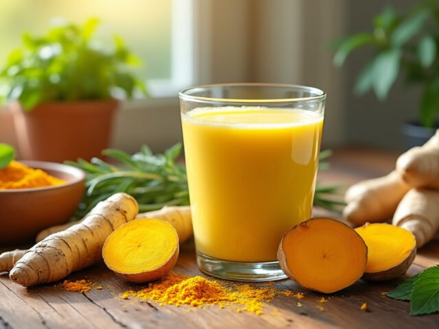 Les bienfaits du lait végétal au curcuma et gingembre