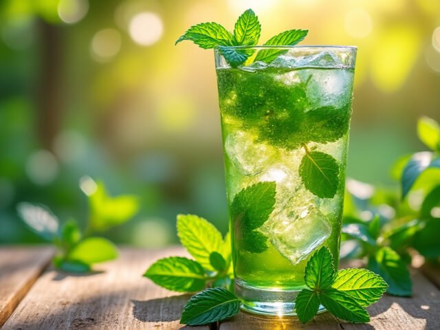 Les bienfaits du thé vert glacé à la menthe