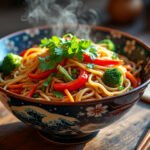 Nouilles udon sautées aux légumes et sauce soja