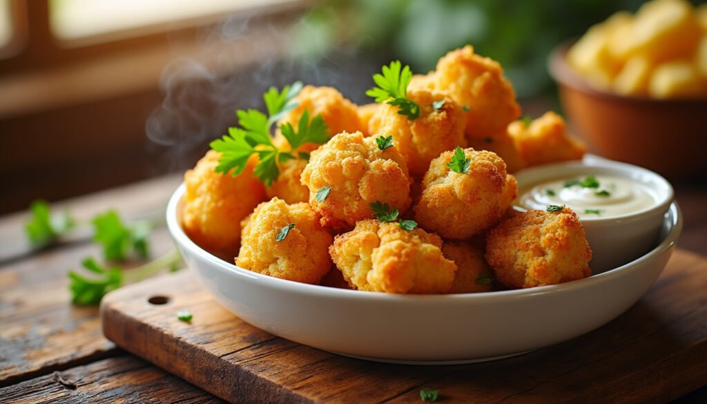découvrez une recette saine et délicieuse de nuggets de chou-fleur au four. parfaits pour une alternative croustillante aux nuggets traditionnels, ces bouchées végétariennes sont faciles à préparer et idéales pour le dîner ou les collations. réalisez-les rapidement et savourez chaque bouchée !