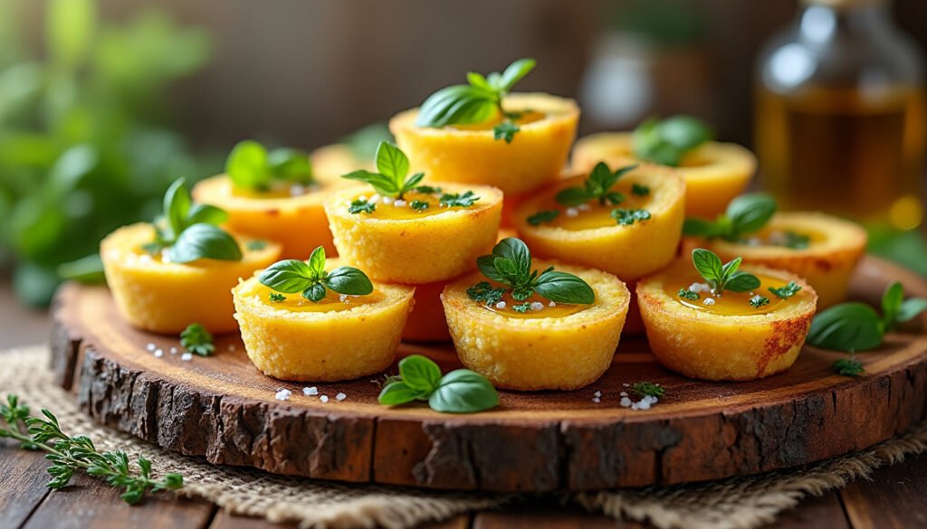 découvrez nos délicieuses petites bouchées de polenta aux herbes, une recette savoureuse et gourmande, parfaite en apéritif ou en entrée. simple à réaliser, elles combleront vos papilles avec une harmonie de saveurs méditerranéennes.