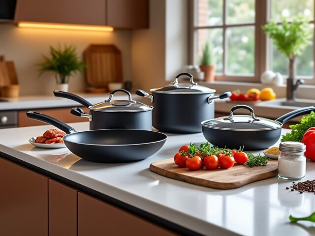 Poêles et casseroles Bergner : un choix sûr avec revêtement antiadhésif et technologie sans PFOA