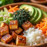 Poke bowl au tofu et légumes marinés