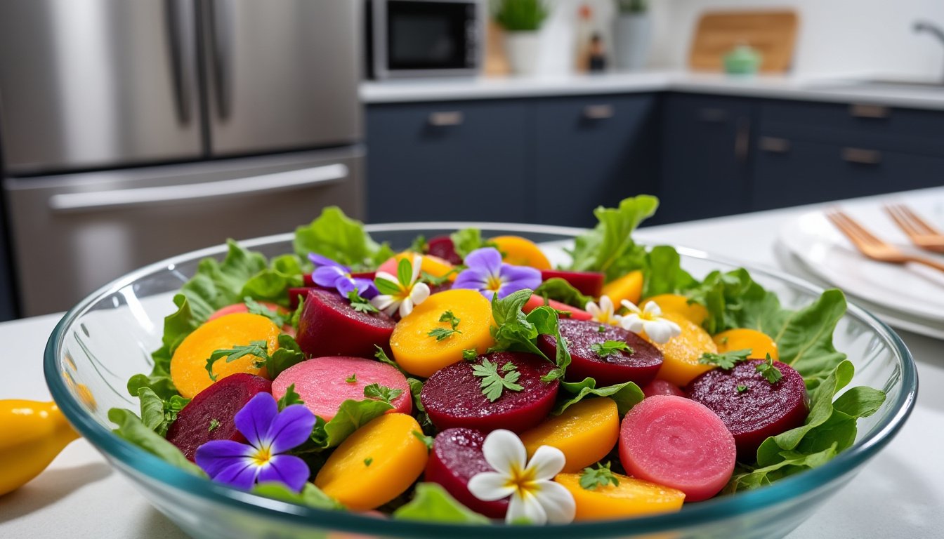 découvrez une délicieuse salade de betteraves et fromage frais, alliant la douceur des betteraves à la crémeux du fromage, parfaite pour un repas léger et coloré. idéale comme entrée ou accompagnement, cette recette saine et savoureuse ravira vos papilles!