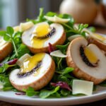 Salade de champignons de Paris, huile de truffe et parmesan