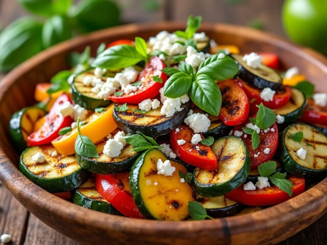 Salade de légumes grillés et feta