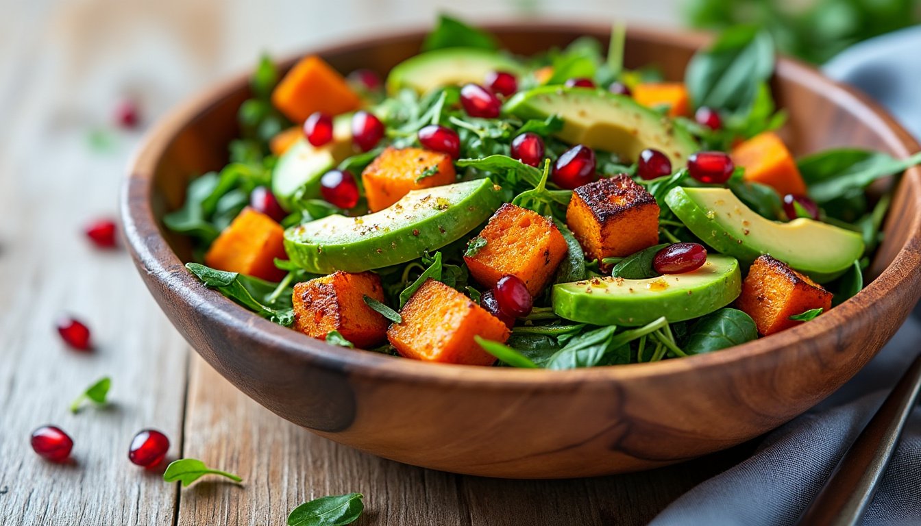 découvrez notre délicieuse salade de patates douces et avocat, un mélange savoureux et nutritif qui ravira vos papilles. idéale en entrée ou en plat principal, cette recette équilibrée allie la douceur des patates douces à la crémeuse texture de l'avocat. facile à préparer, elle est parfaite pour un repas sain et coloré.