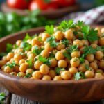 Salade de pois chiches, cumin et coriandre