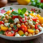 Salade de pois chiches, tomates et feta
