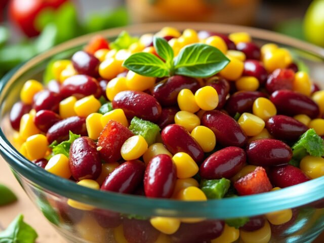 Salade d’haricots rouges et maïs