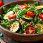 Salade d’orge et courgettes rôties