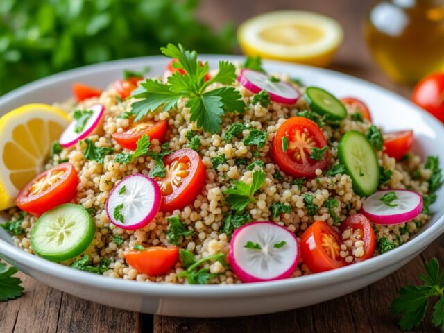 Taboulé de boulgour et légumes frais