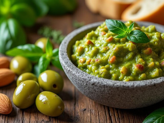 Tapenade verte aux amandes