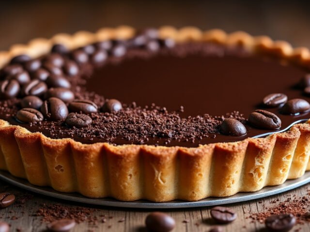 Tarte au café et chocolat noir