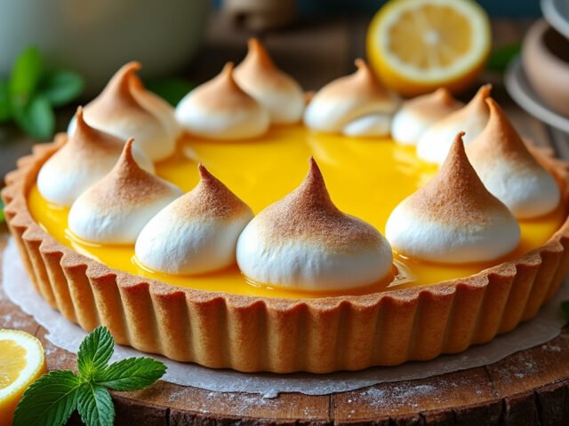 Tarte au citron meringuée végétarienne