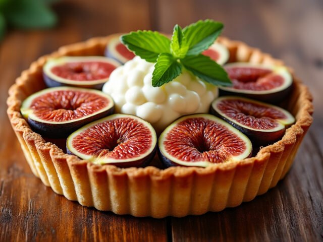 Tarte aux figues et crème pâtissière
