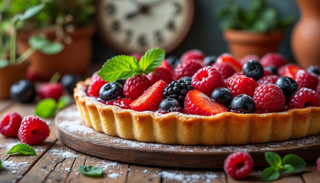découvrez notre délicieuse tarte aux fruits rouges, créée sur une base de sablé breton croustillant. un dessert fruité et gourmand, parfait pour toutes les occasions, alliant la douceur des fruits à la texture fondante du sablé. régalez vos papilles avec cette recette incontournable!