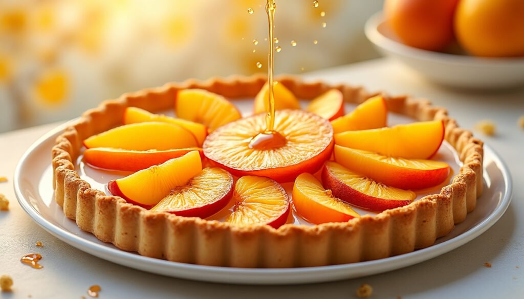 découvrez notre délicieuse tarte fine aux nectarines et miel, une recette estivale alliant la douceur juteuse des nectarines et la subtile onctuosité du miel. parfaite pour régaler vos invités ou pour une pause sucrée, cette tarte légère et savoureuse saura séduire les papilles de tous.
