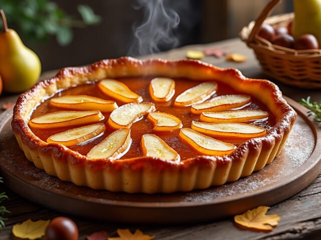 Tarte tatin aux poires caramélisées