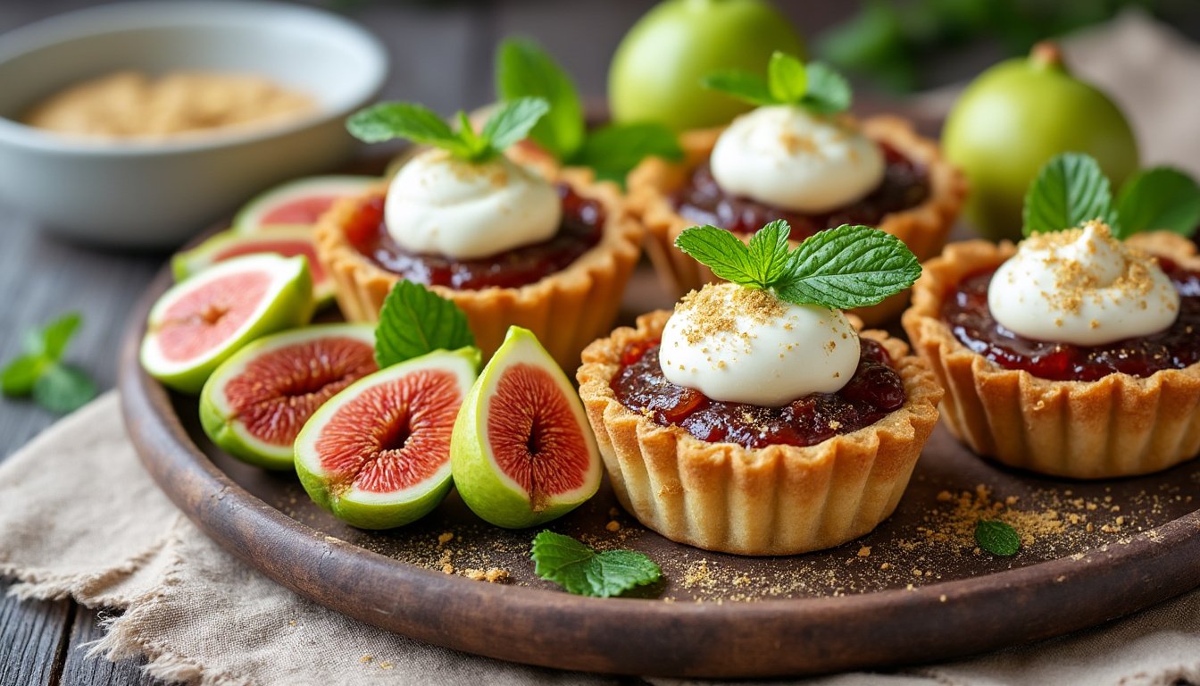 découvrez une délicieuse recette de tartelettes aux figues et mascarpone, alliant la douceur des figues mûres à la crémeuse mascarpone. parfaites pour un dessert élégant ou une occasion spéciale, ces tartelettes raviront vos invités avec leur goût unique et leur présentation raffinée.