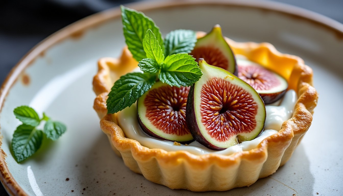 savourez nos délicieuses tartelettes aux figues et mascarpone, une harmonie parfaite entre la douceur sucrée des figues et la crémeuse délicatesse du mascarpone. idéales pour un dessert raffiné ou un goûter gourmand, ces petites merveilles raviront vos papilles à chaque bouchée.