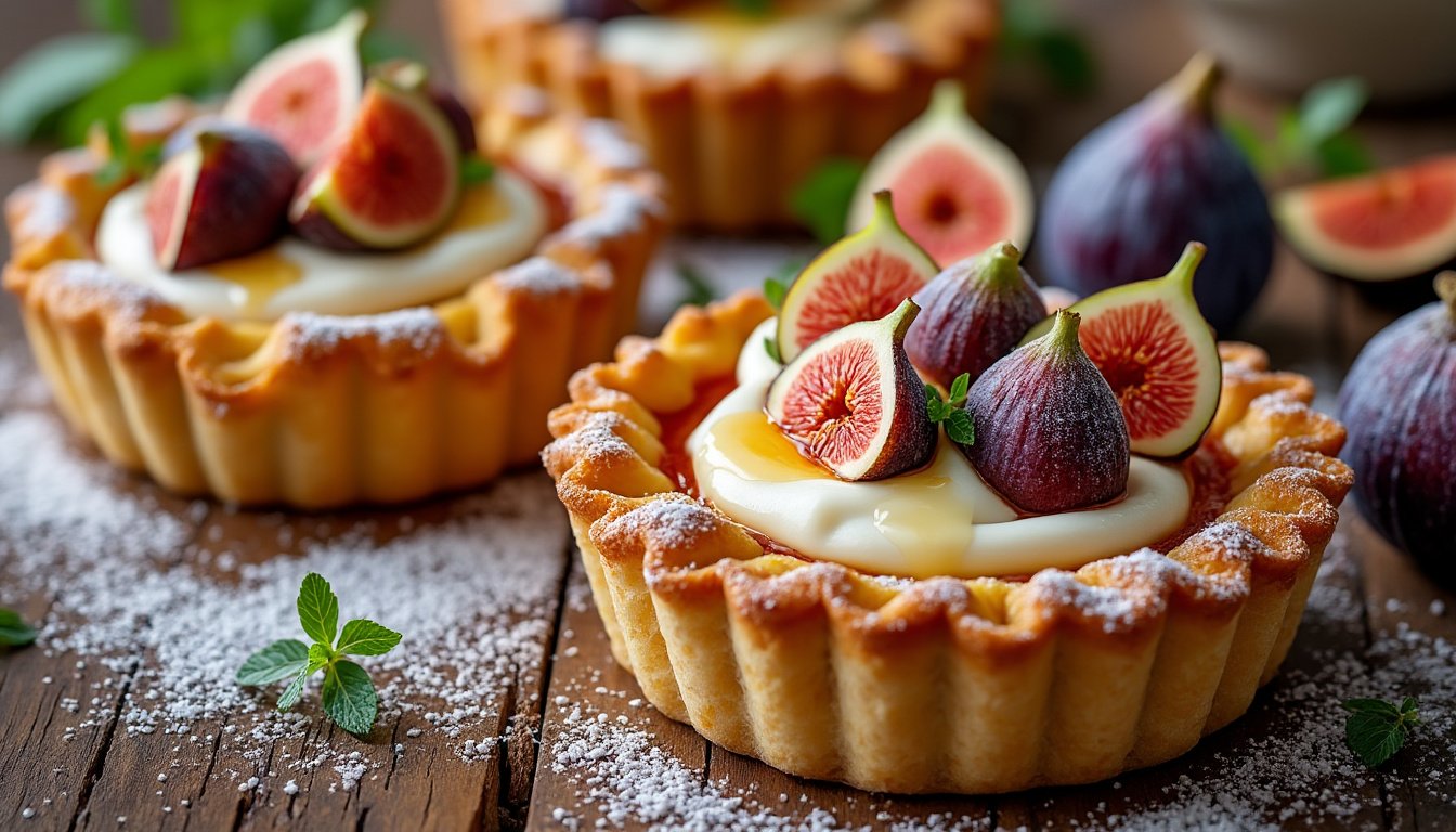 découvrez nos délicieuses tartelettes aux figues et mascarpone, un dessert raffiné alliant la douceur des figues à la crémeux du mascarpone. parfaites pour impressionner vos invités ou se faire plaisir à la maison, ces petites gourmandises sont un véritable régal pour les papilles !