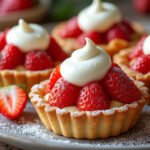 Tartelettes aux fraises et crème végétale