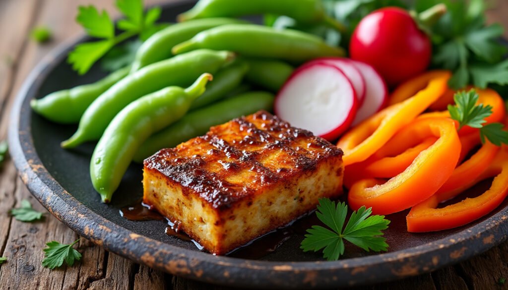 découvrez une délicieuse recette de tempeh mariné accompagné de légumes croquants. un plat savoureux et sain qui allie textures et saveurs pour un repas équilibré. parfait pour les amateurs de cuisine végétale !