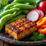 Tempeh mariné et légumes croquants
