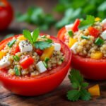 Tomates farcies au quinoa et fromage de chèvre