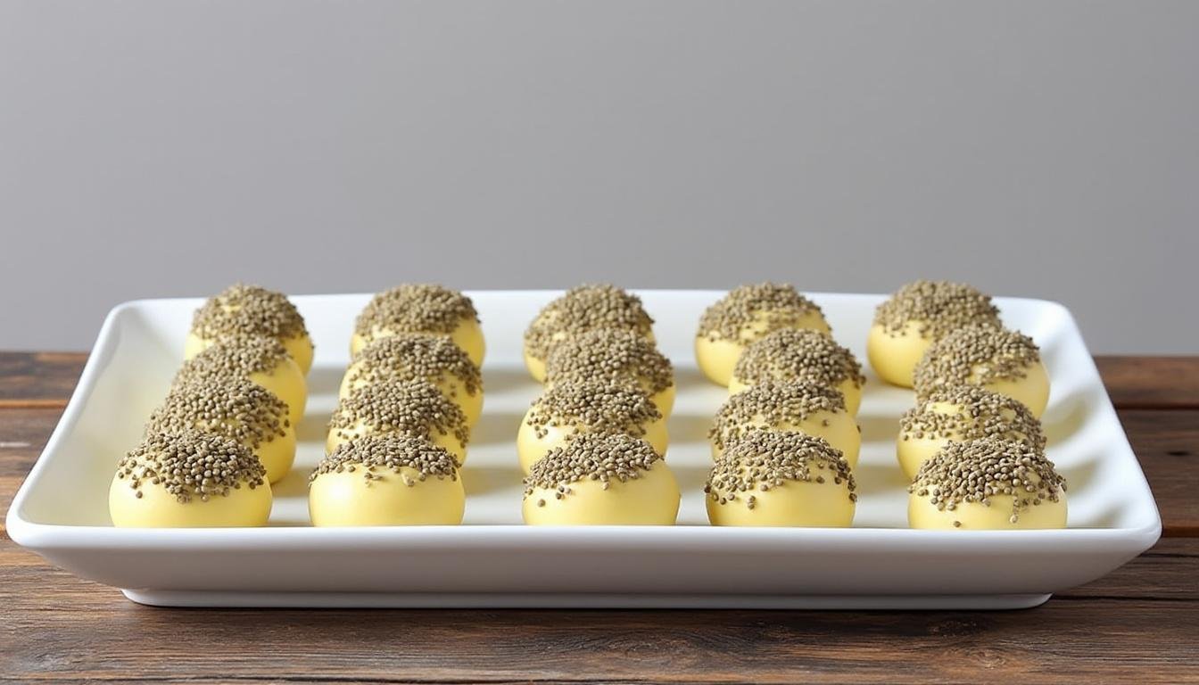 découvrez des bouchées savoureuses de fromage frais agrémentées de graines de pavot, idéales pour un apéritif léger et original. un mariage parfait de textures et de saveurs qui ravira vos convives.