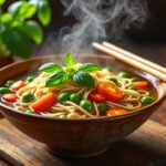 Bouillon de légumes aux nouilles