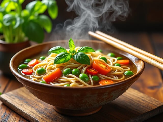 Bouillon de légumes aux nouilles