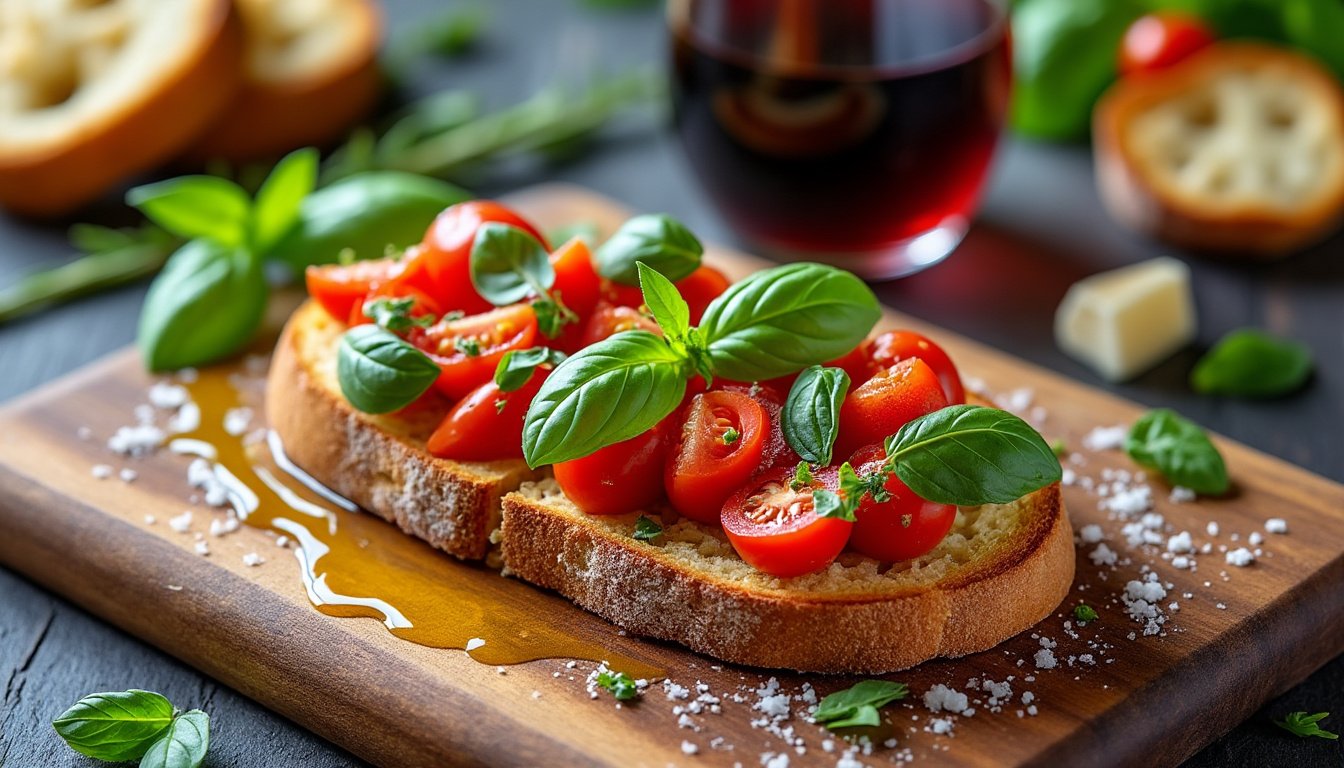 découvrez une délicieuse recette de bruschetta à l'avocat et au parmesan, alliant fraîcheur et saveurs irrésistibles. parfaite pour un apéritif gourmand ou un repas léger, cette entrée simple à préparer ravira vos convives.