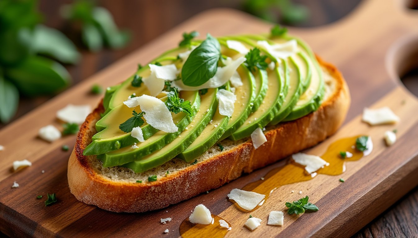 découvrez notre délicieuse recette de bruschetta à l'avocat et parmesan, une combinaison parfaite de saveurs crémeuses et savoureuses. idéale pour un apéritif raffiné ou une entrée légère, cette bruschetta ravira vos invités et éveillera vos papilles.