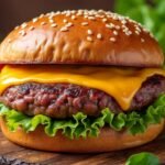 Burger végétarien aux haricots rouges et cheddar