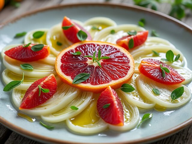 Carpaccio de fenouil et oranges sanguines