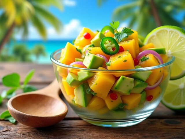 Ceviche de mangue et avocat
