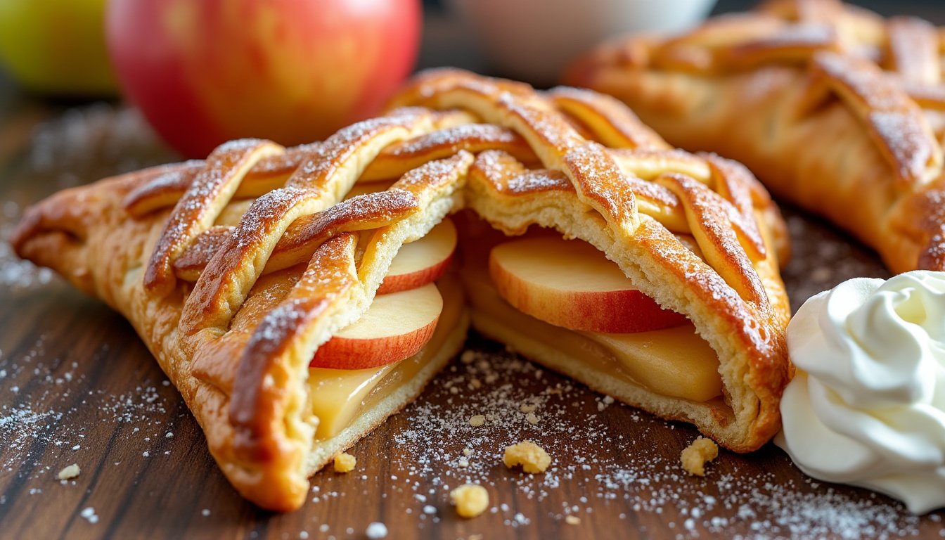 découvrez notre délicieuse recette de chaussons aux pommes et raisins secs, une gourmandise sucrée qui allie le fondant des pommes à la douceur des raisins secs. parfaits pour un dessert ou un goûter irrésistible, ces chaussons feront le bonheur des petits et des grands. préparez-vous à savourer un moment de douceur!