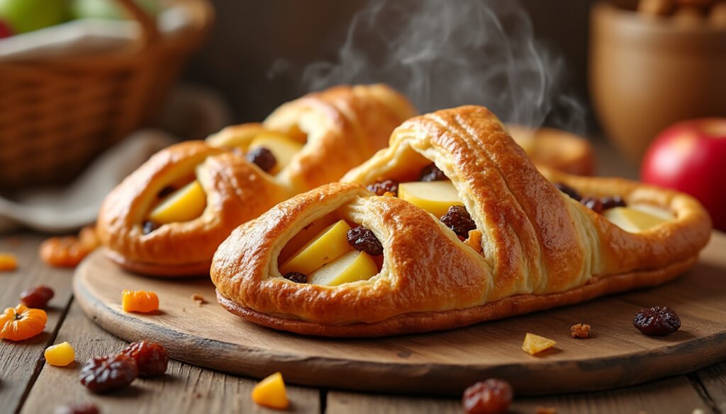 découvrez la délicieuse recette de chaussons aux pommes et raisins secs : une pâte feuilletée croustillante garnie de pommes juteuses et de raisins secs sucrés. parfait pour un dessert gourmand ou un goûter réconfortant, ces chaussons enchanteront vos papilles à chaque bouchée !