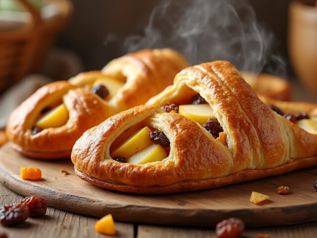 Chaussons aux pommes et raisins secs