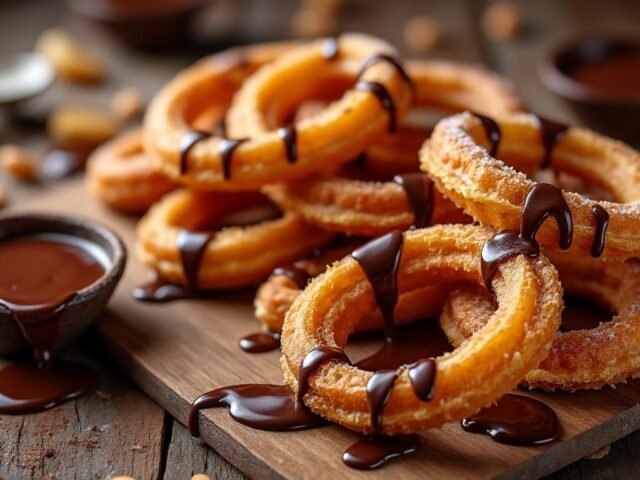 Churros au chocolat fondu