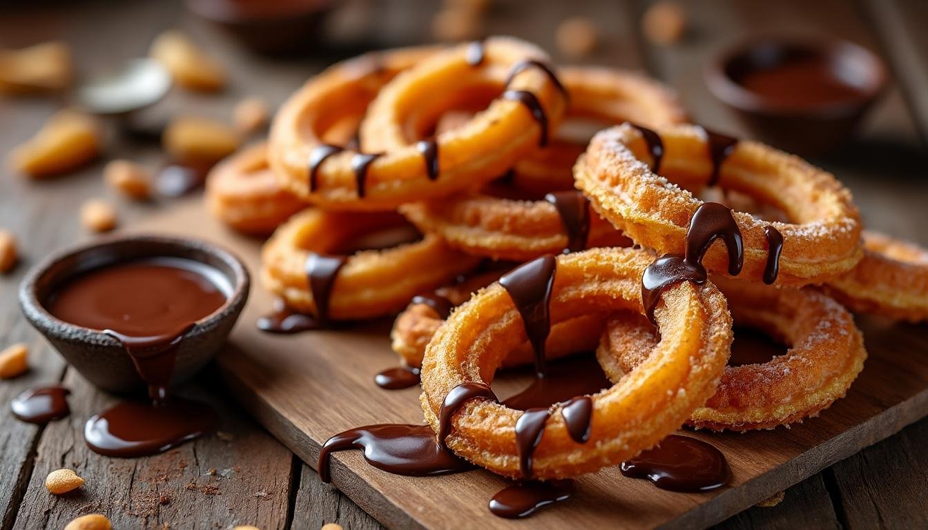 découvrez nos irresistibles churros au chocolat fondu, croustillants à l'extérieur et fondants à l'intérieur. une gourmandise qui ravira vos papilles ! idéals pour vos desserts ou vos pauses sucrées.