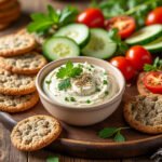 Crackers aux graines et fromage frais