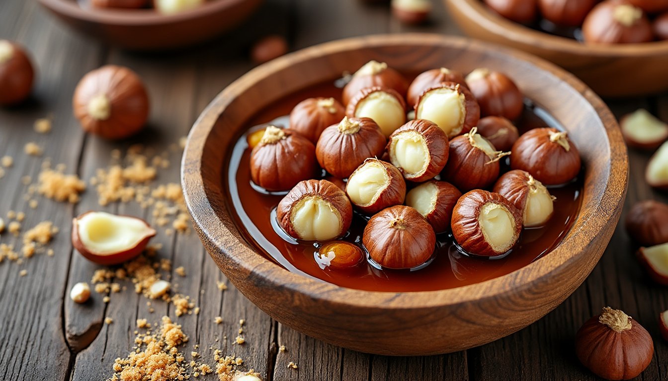 découvrez notre délicieuse crème aux noisettes agrémentée de sirop d'érable, un mariage parfait de saveurs nutty et sucrées. idéale pour vos tartines, desserts ou en topping, cette recette facile à réaliser ravira les petits et grands gourmands. plongez dans un univers gourmand et savourez cette spécialité réconfortante !