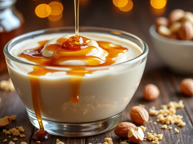 Crème aux noisettes et sirop d’érable