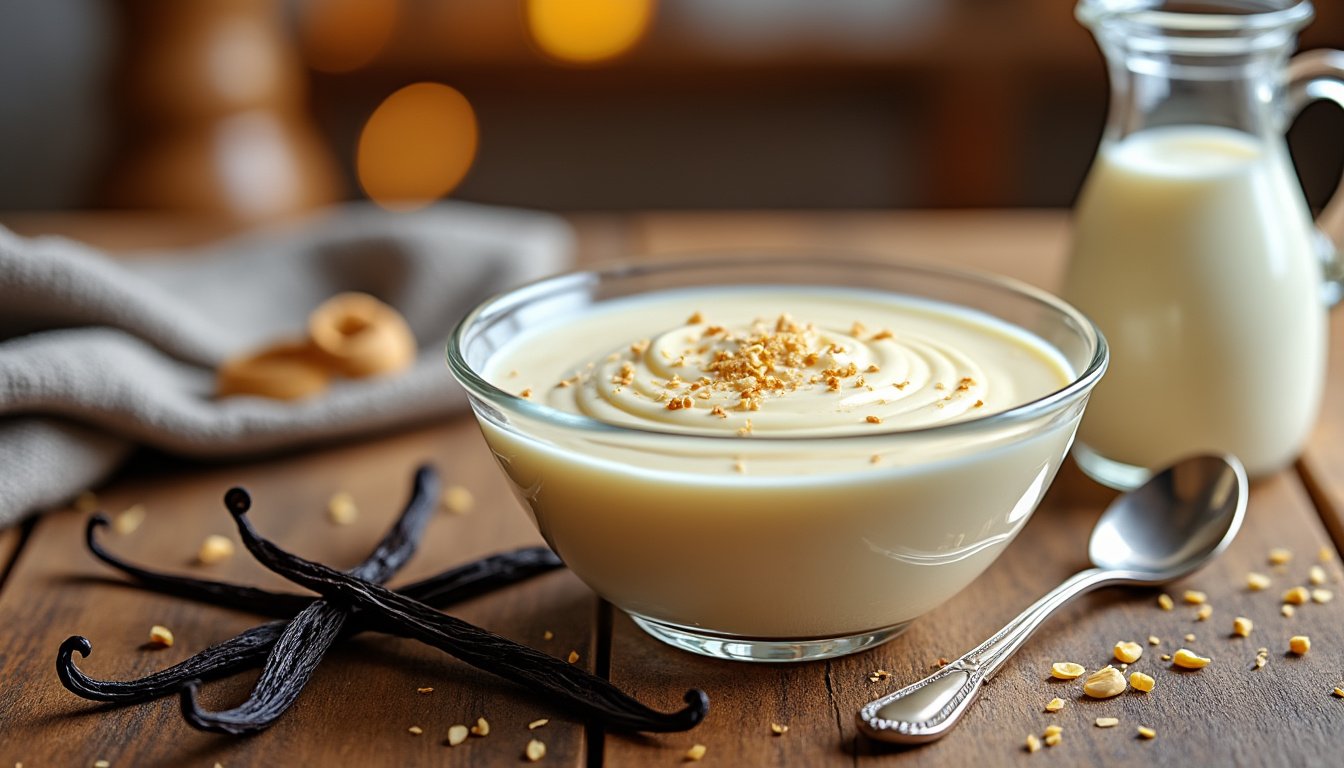 découvrez notre délicieuse crème pâtissière à la vanille, élaborée avec du lait de soja. parfaite pour vos desserts, elle allie légèreté et saveurs riches tout en étant adaptée aux régimes sans lactose. idéale pour garnir vos tartelettes, éclairs ou gâteaux, cette recette vous permettra de régaler vos proches avec des douceurs gourmandes et raffinées.