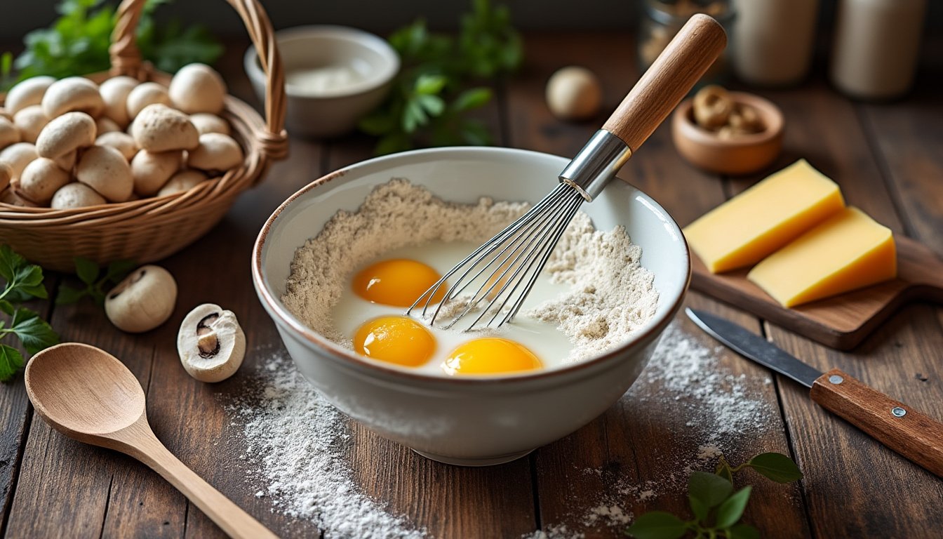 découvrez notre délicieuse recette de crêpes salées aux champignons et fromage. un plat savoureux et réconfortant, parfait pour les repas en famille ou entre amis. idéal pour une pause gourmande, ces crêpes allient la finesse des champignons à la richesse du fromage. faites voyager vos papilles avec cette spécialité incontournable !