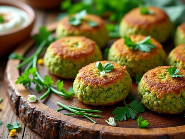 Croquettes de pois cassés aux herbes