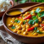 Curry de pois chiches au lait de coco : une recette facile au Cookeo